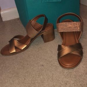 Sandals with a small heel